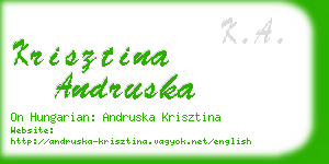 krisztina andruska business card